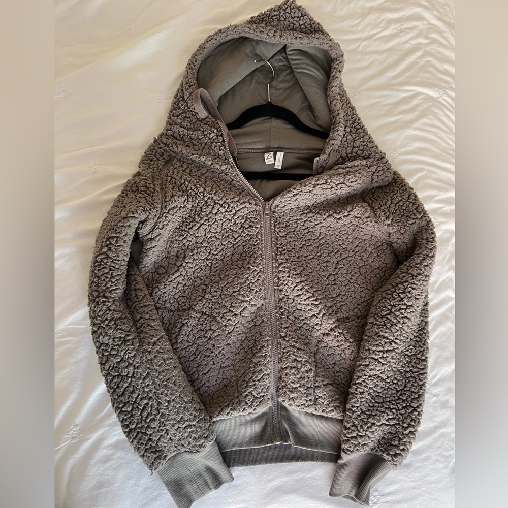 Shearling zip up jacket